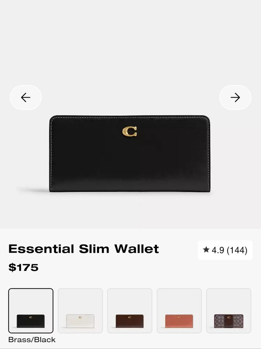 Coach Essential slim wallet in Honey Brown - Picture 10 of 11
